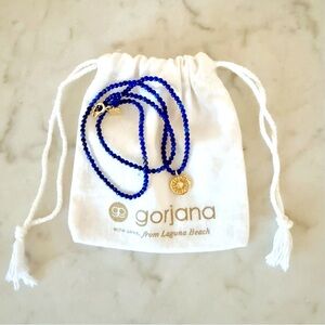 Gorjana Lapis Power Gem Beaded Mantra Charm Necklace